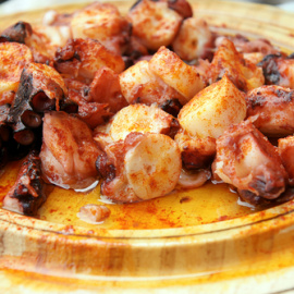 Pulpo a la gallega o a feira. 
