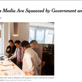 Recorte del reportaje en The New York Times