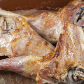 Cordero lechal asado. 