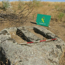 Tumbas visigodas descubiertas por la Guardai Civil. E.P.
