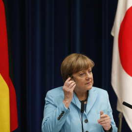 Angela Merkel durante su visita a Japón. / TORU HANAI (REUTERS)