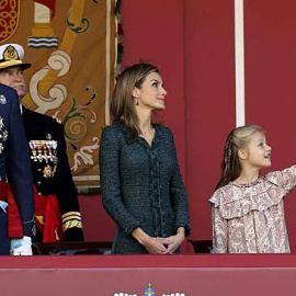 Felipe VI preside su primer desfile del 12 de octubre como rey de España.  La foto fue tomada en Madrid el año pasado. / EFE