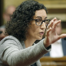 Marta Rovira, de Jutns pel Sí, este jueves en el Parlament./ EFE