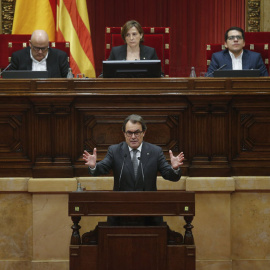 Artur Mas, durante su intervención de este jueves./ REUTERS