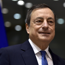 El presidente del Banco Central Europeo, Mario Draghi, en Bruselas. / ERIC VIDAL (REUTERS)