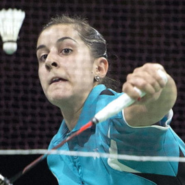 Carolina Marín, durante un partido. EFE
