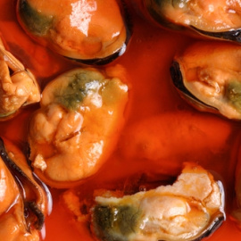 Mejillones en escabeche casero.