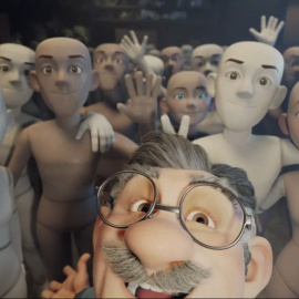 El vigilante Justino, protagonista del nuevo anuncio de la Lotería de Navidad./ Youtube