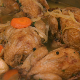 Codornices en escabeche. 