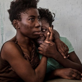 Mujeres nigerianas refugiadas en Libia