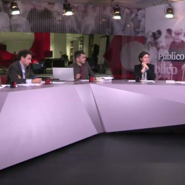 Bruno Estrada, (Economista. Adjunto al Secretario CCOO), Mª Belén Cardona (Catedrática Derecho del Trabajo en la Universidad de Valencia), Ignacio Muro Benayas (Economistas Frente a la Crisis) y Pablo López Calle (Profesor Sociología Univer