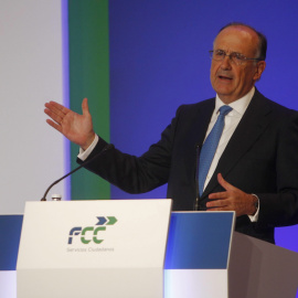 El vicepresidente y consejero delegado de FCC, Juan Béjar, durante la junta de accionistas de la compañía. EFE