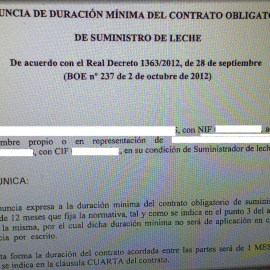 Renuncia contrato