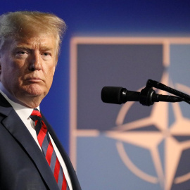 El presidente de EEUU, Donald Trump, en una reunión de la OTAN. REUTERS