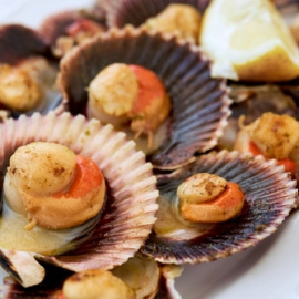 Zamburiñas a la plancha. 