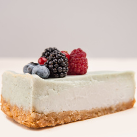 Tarta de queso o cheesecake.