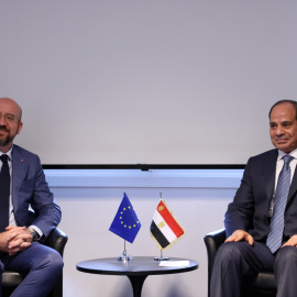En París el presidente del Consejo Europeo Charles Michely el presidente de Egipto Abdel Fattah Al Sisi reunidos en el marco de la 'Cumbre para un nuevo pacto financiero mundial'. -DARIO PIGNATELLI / Europa Press