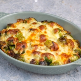 Coles de Bruselas gratinadas.