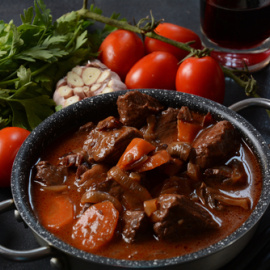 Bourguignon de carne.