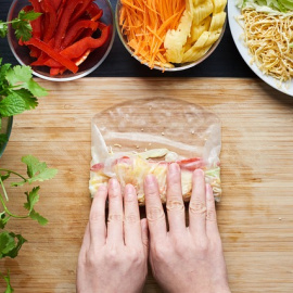 Goi cuon o rollitos vietnamitas. 