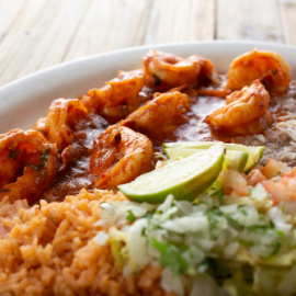 Camarones a la diabla. 