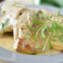 Conejo a la mostaza. 