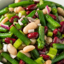 Ensalada de judías verdes y alubias. 