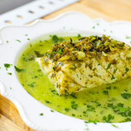 Bacalao en salsa verde. 