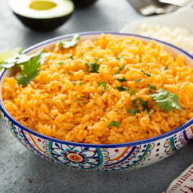 Arroz rojo mexicano. 