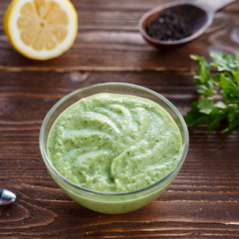 Mayonesa verde. 