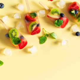 Polo de frutas casero.