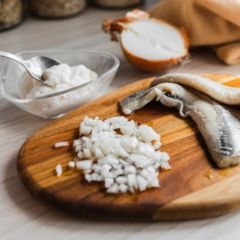 Arenques a la crema. 