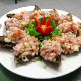 Choritos a la chalaca. 