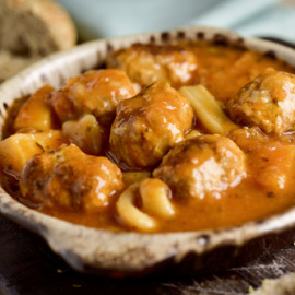 Albóndigas con sepia. 