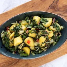  Acelgas y patatas al vapor.