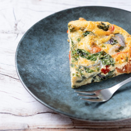 Frittata de verduras. 