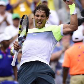 Nadal, durante su partido de Indian Wells de este miércoles. EFE/Daniel Murphy