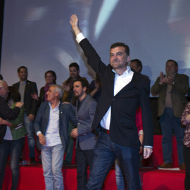 El candidato de Izquierda Unida a la Presidencia de la Junta de Andalucia, Antonio Maíllo, durante el acto de cierre de campaña . EFE/Jose Manuel Vidal.