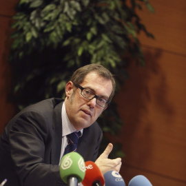 El presidente de la Asociación de Inspectores de Hacienda del Estado, Ransés Pérez Boga, en un reciente acto público. EFE/Javier Lizón