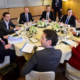 Reunión especial del pasado jueves sobre Grecia, paralela a la cumbre de jefes de Estado y Gobierno Europeos en Bruselas. - REUTERS