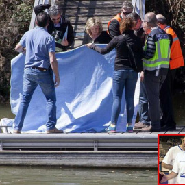 Levantamiento del cadáver hallado por unos piragüistas esta mañana en las inmediaciones del polideportivo Pisuerga de Valladolid de un hombre de características físicas similares a las del exjugador de baloncesto del Fórum Filatélico Lalo G