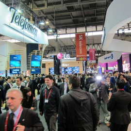 Imagen de la última edición del Mobile World Congress, en Barcelona. E.P.