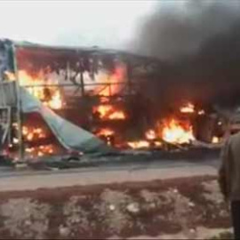 Captura del vídeo facilitada por Medias24 del autobús siniestrado