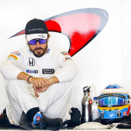 Fernando Alonso después de haber quedado eliminado en la Q1. / DIEGO AZUBEL (EFE)