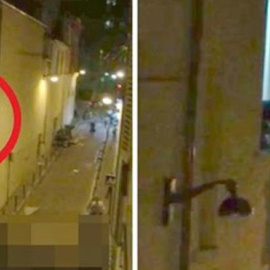 La mujer embarazada se colgó de una ventana para escapar del tiroteo en la sala Bataclan de París.