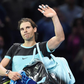 Rafael Nadal se despide del Masters Finals de Londres. EFE/ANDY RAIN