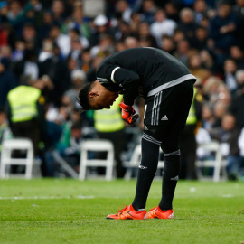 Keylor Navas, durante el partido ante el Barcelona. Reuters / Paul Hanna