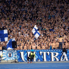 Aficionados del Dinamo de Kiev.