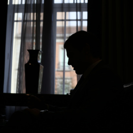 El presidente de Ciudadanos, Albert Rivera, en el hotel Palace de Madrid, donde mantuvo una entrevista con 'Público'. JAIRO VARGAS