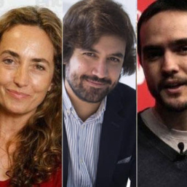 Rafael Mayoral (Podemos); Carolina Punset (Ciudadanos); Alfonso García Vicente (PP); Víctor Alonso Rocafort (Unidad Popular); y Rafael Simancas (Psoe).